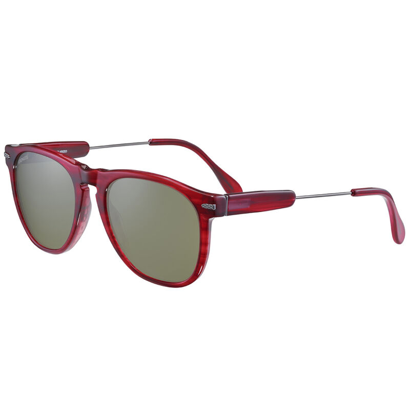 AMBOY, Red Streaky Acetate with Shiny Gunmetal Metal-Mineral Polarized 555nm Cat 3 to 3, hi-res image number null